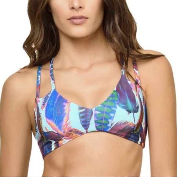 NWT PilyQ Vida Reversible Utopia Bikini Top Sz. S - Picture 1 of 4